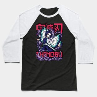 Benevolent Blossoms: Shinobu Kocho Design 02 Baseball T-Shirt